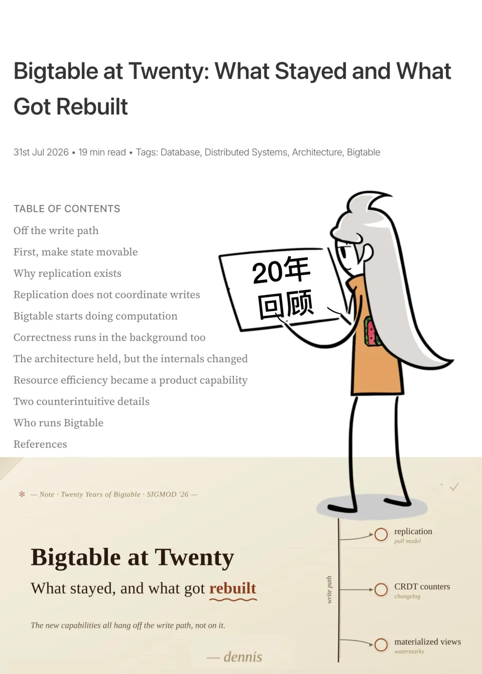 罕见!谷歌50位大神复盘存储20年Bigtable(图1)