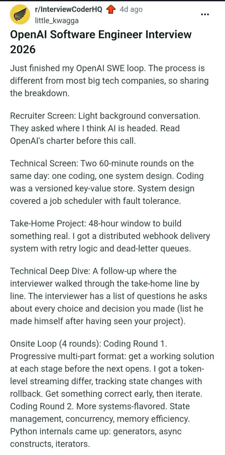 OpenAI 招聘流程曝光:5轮面试,48小时开发系统,现场