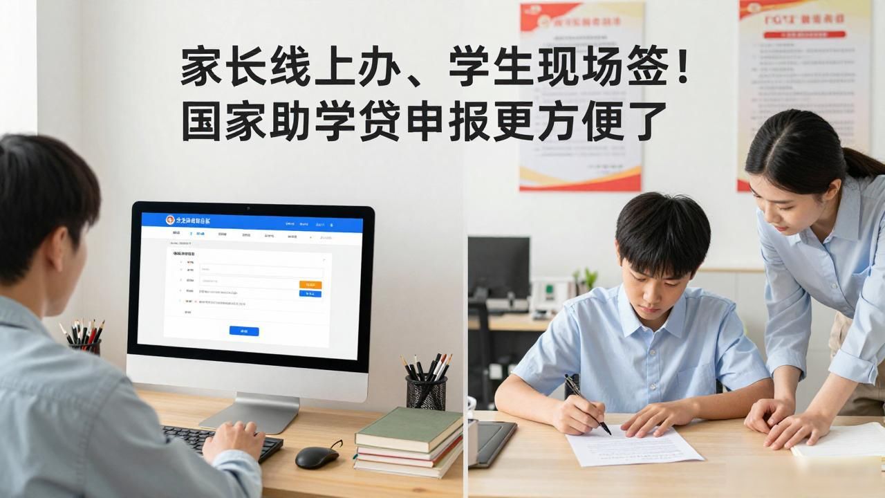 家长线上办、学生现场签！国家助学贷款申报更方便了