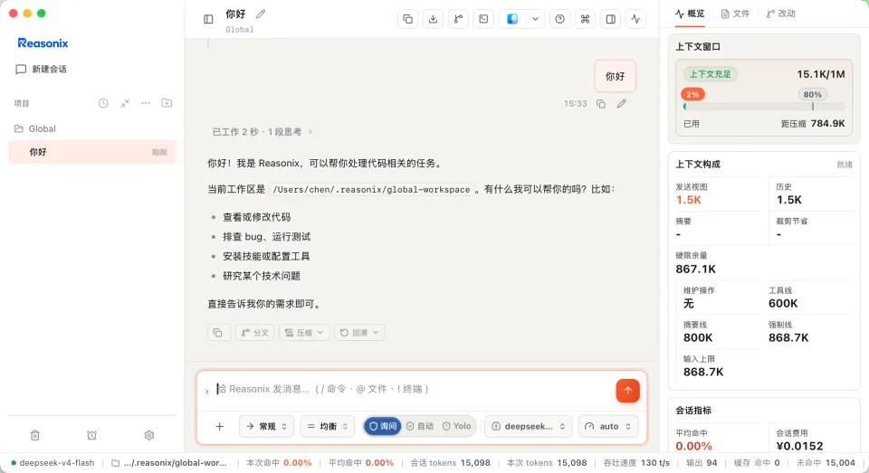 33.5k Stars！专为DeepSeek打造的Coding Agent，缓存命中率高达99.82%(图7)