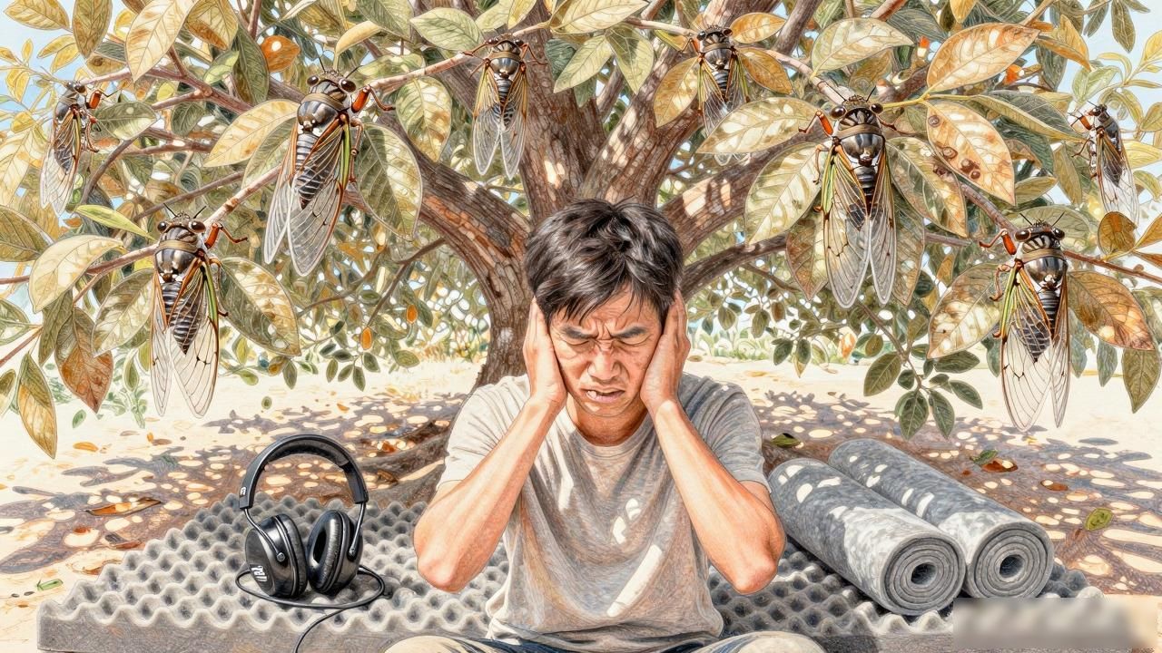 高温加剧蝉鸣噪声 专家：减少在群蝉聚集的树下长时间停留(图1)