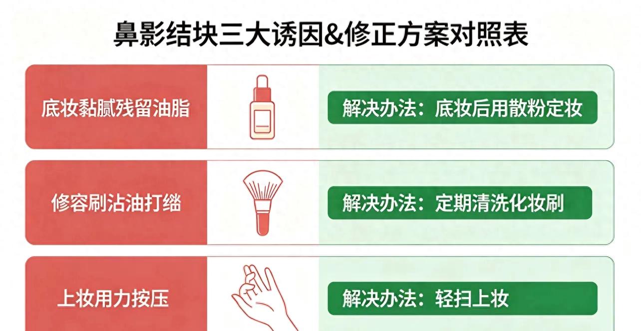 鼻影总结块晕不开？避开3个误区，膏粉修容一步画自然(图1)