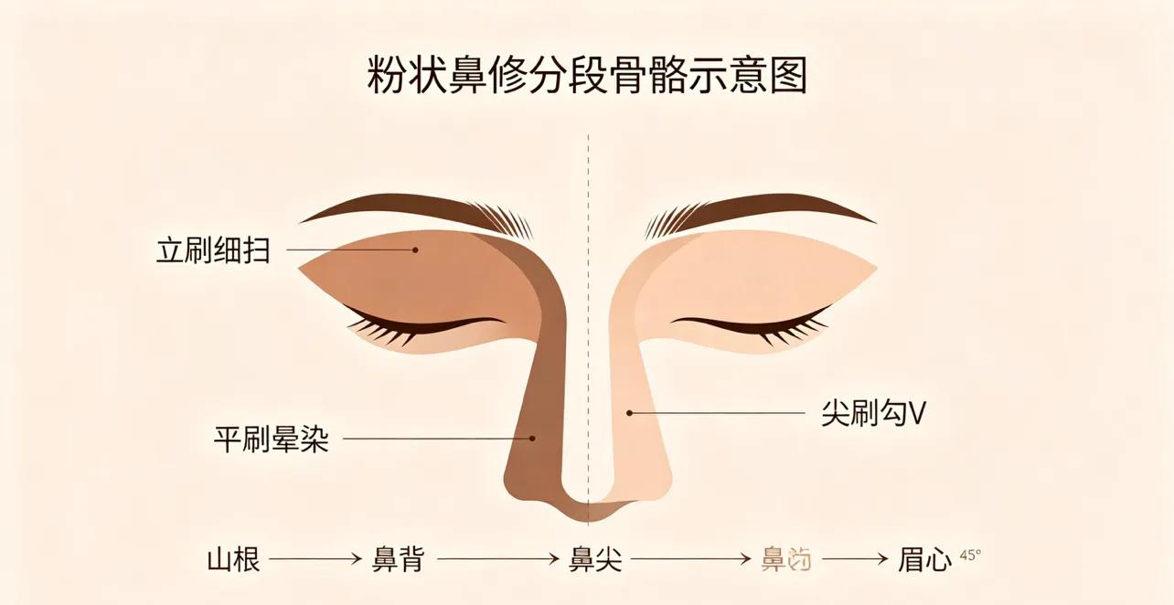 鼻影总结块晕不开？避开3个误区，膏粉修容一步画自然(图2)