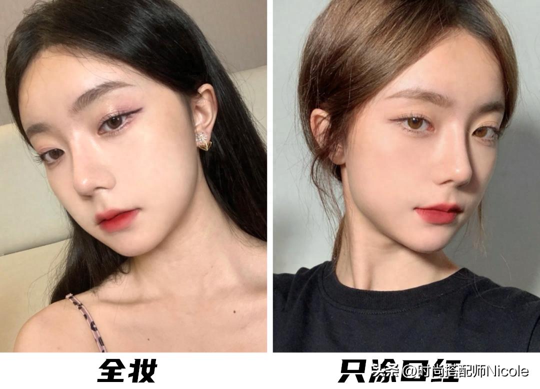 为什么现在很多女生不化妆只涂口红？看了她们化的妆，我懂了(图2)