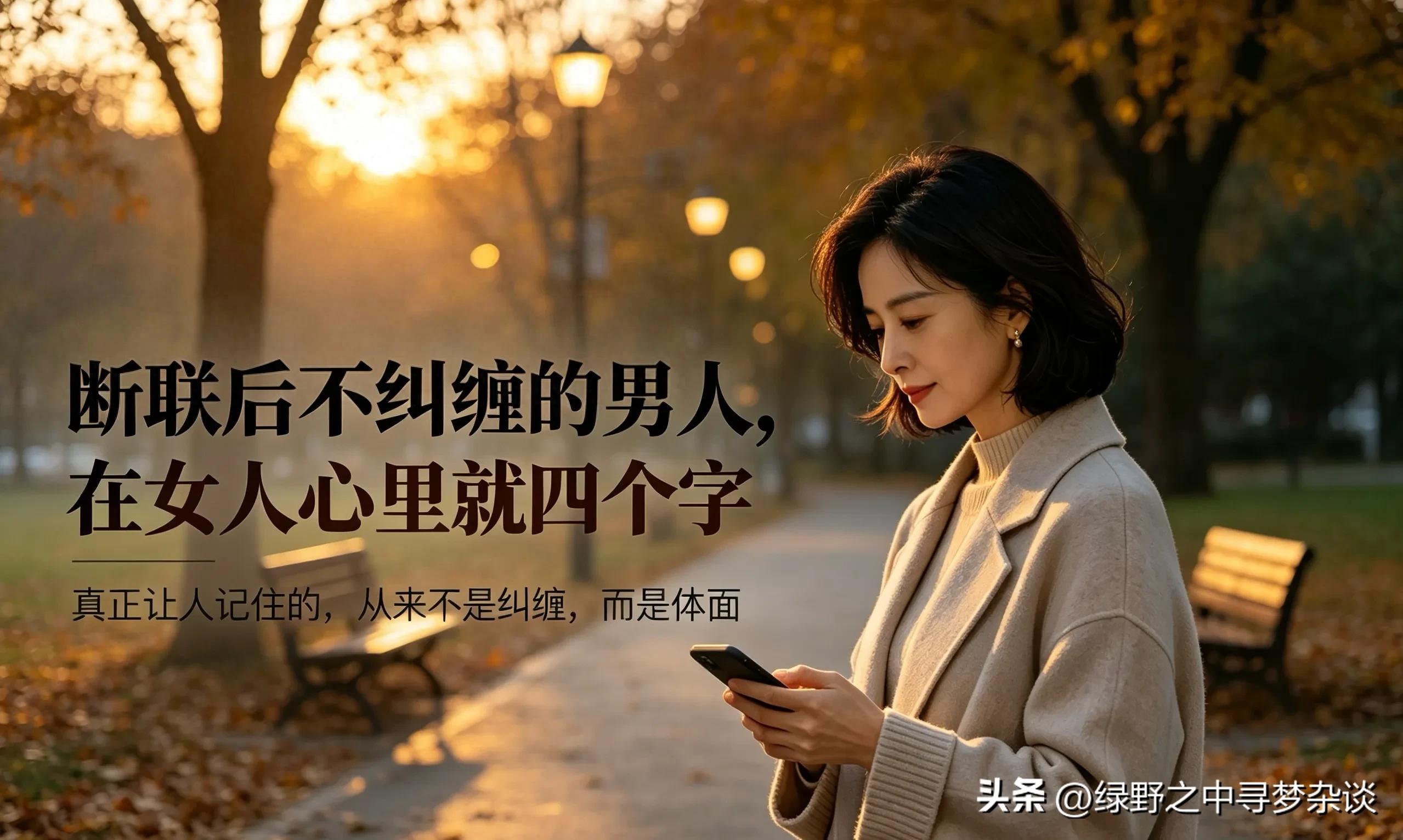 断联后不纠缠的男人，在女人心里就四个字(图1)