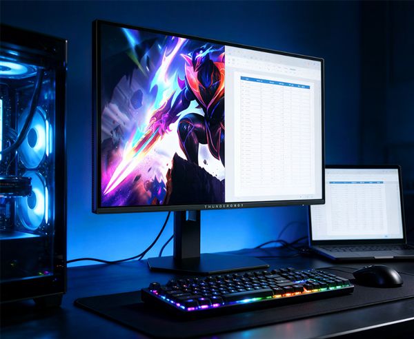 QDOLED高刷来袭！雷神新款27寸显示器到手3499元：2K 360Hz屏(图3)