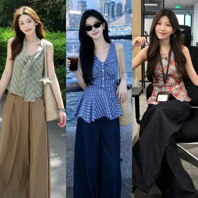 女人到了中年别总穿黑白灰，试试这几款格纹单品，时尚又复古(图5)