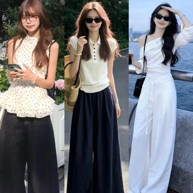 女人不管多大年纪，记住裤子尽量穿宽不穿紧，显瘦大方又百搭(图4)