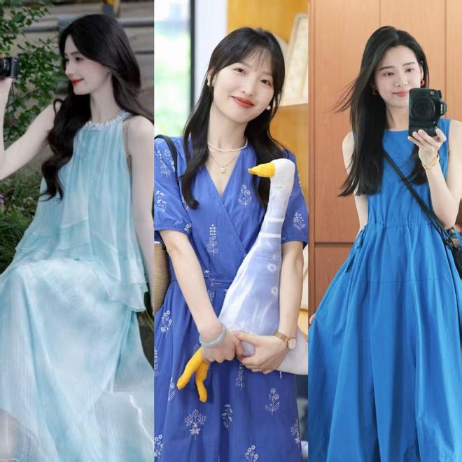 衣服别总是只穿黑色,看看这几款蓝色单品,清爽高级不过时(图1)