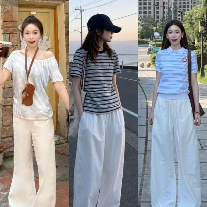 女人不管多大，都可以看看这些“条纹T恤”，非常减龄又简约(图4)