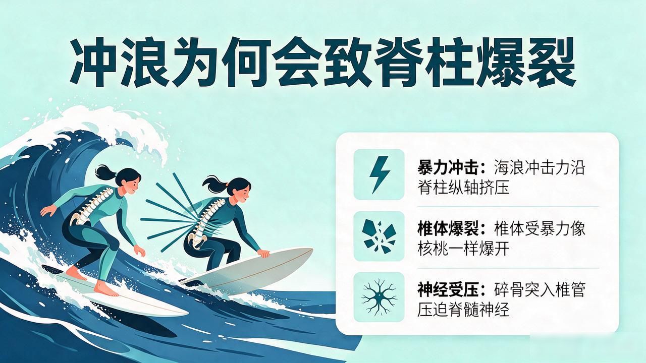 26岁双胞胎姐妹冲浪遇险，双双脊柱爆裂！医生提醒→