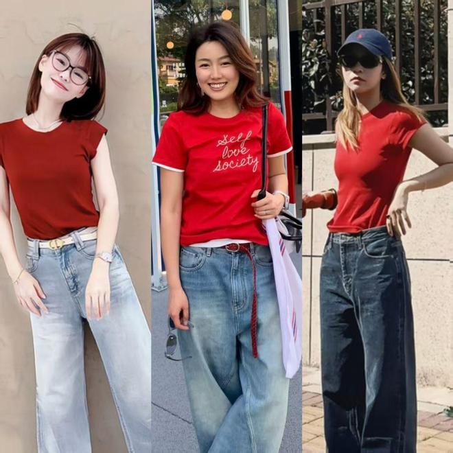 真正会打扮的女人不会总穿黑色，看看这些红色系穿搭，养眼又高级(图7)