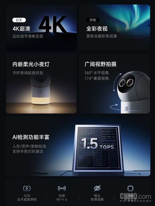 429元起！小米智能摄像机5 Pro全彩夜视开启众筹预约(图3)