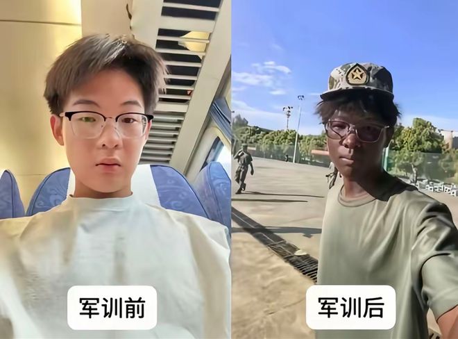 “班花晒成了娜塔莎”，家长晒军训前后对比照：连嘴形都一模一样