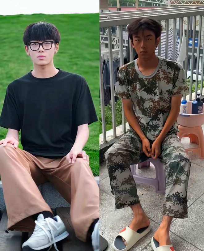 “班花晒成了娜塔莎”，家长晒军训前后对比照：连嘴形都一模一样(图8)