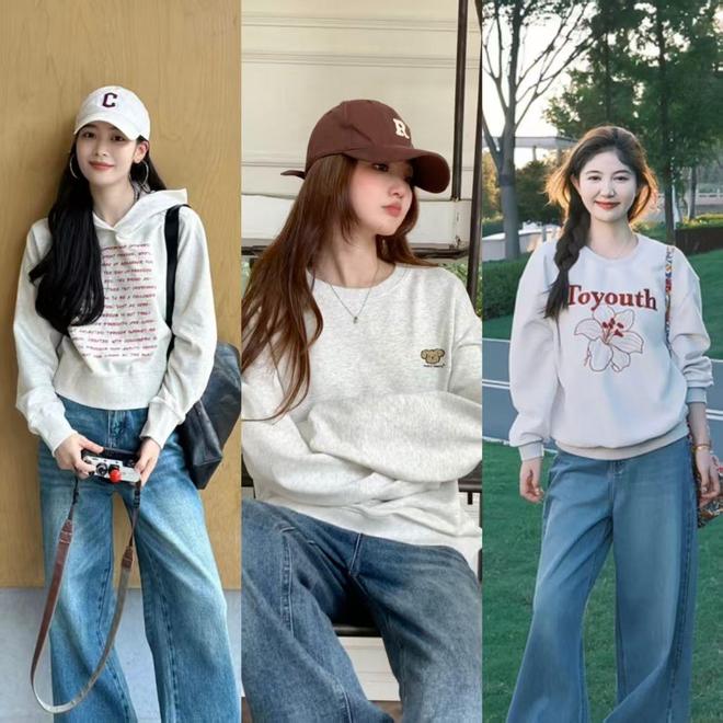 早秋衣服千万别乱买，准备几件百搭的卫衣，舒适简约又减龄(图6)
