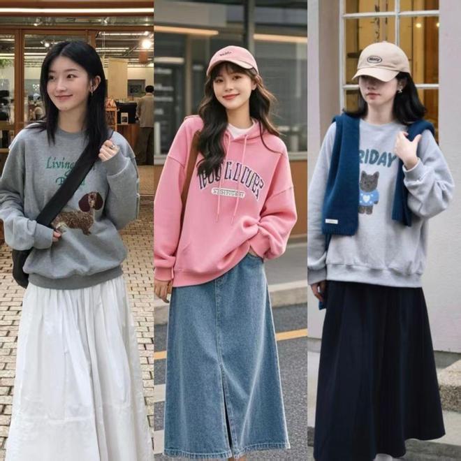早秋衣服千万别乱买，准备几件百搭的卫衣，舒适简约又减龄(图7)