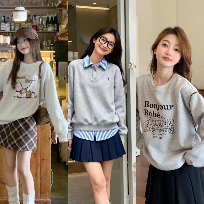 早秋衣服千万别乱买，准备几件百搭的卫衣，舒适简约又减龄(图9)