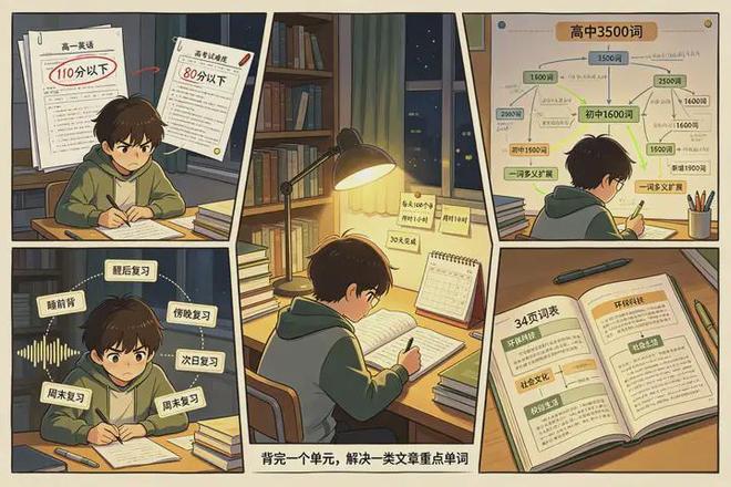 上了高中突然英语不会背了怎么办?中考英语110,高一开学不及格(图2)