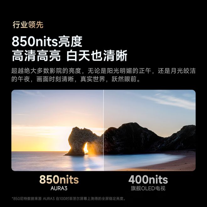 行业首款原生4K 120Hz激光电视极米AURA 3发售:850nits全屏稳定亮度,100英寸18999元(图2)