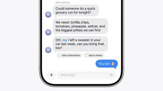 iOS 27.2或允许用户关闭消息中的特定AI建议 还能自动
