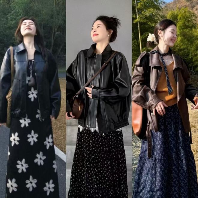 秋天真的很适合穿印花裙，搭配这几款外套，优雅显瘦又高级(图7)