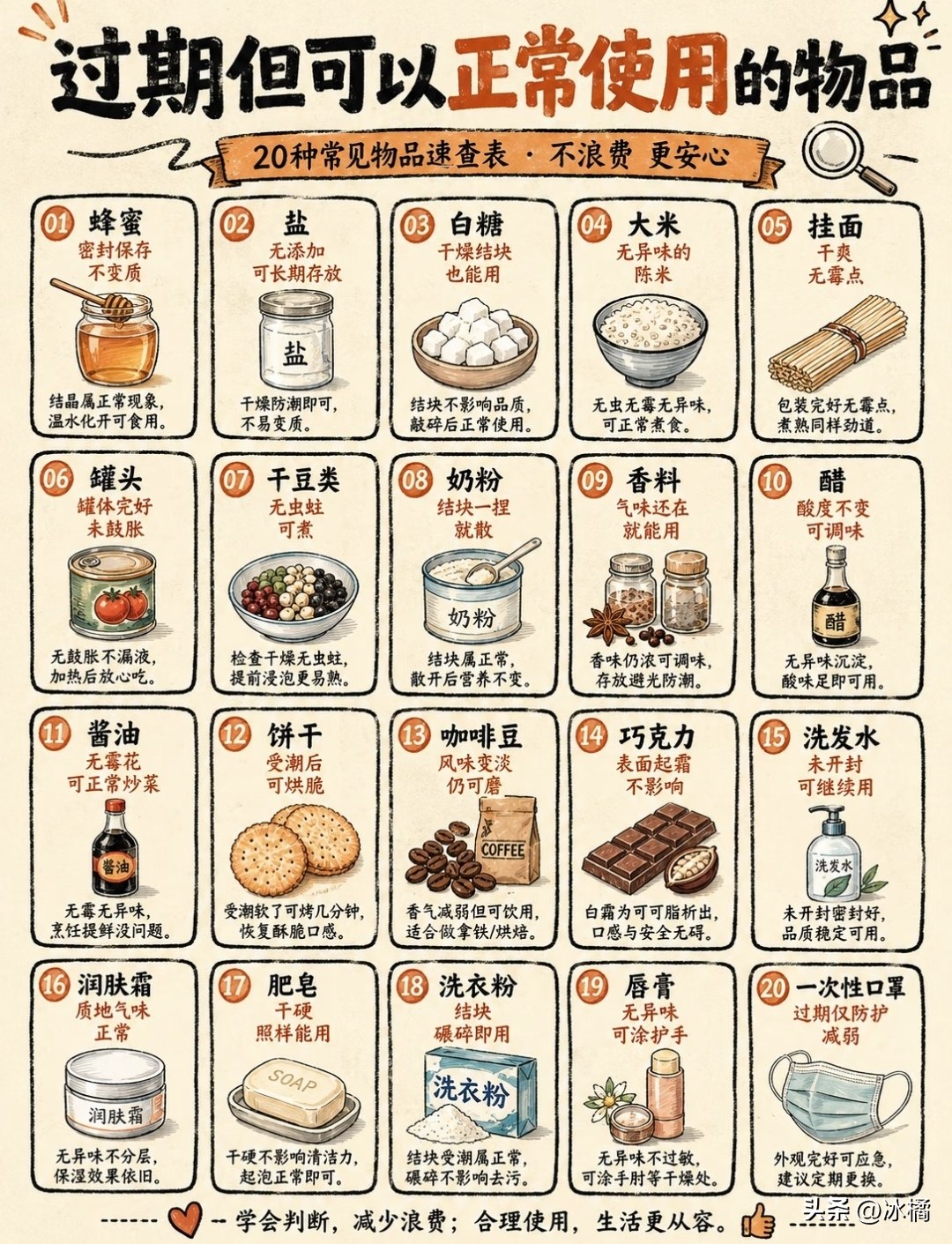 一人一个过期但还能正常使用的物品，网友：没用完就等于与天同寿(图25)
