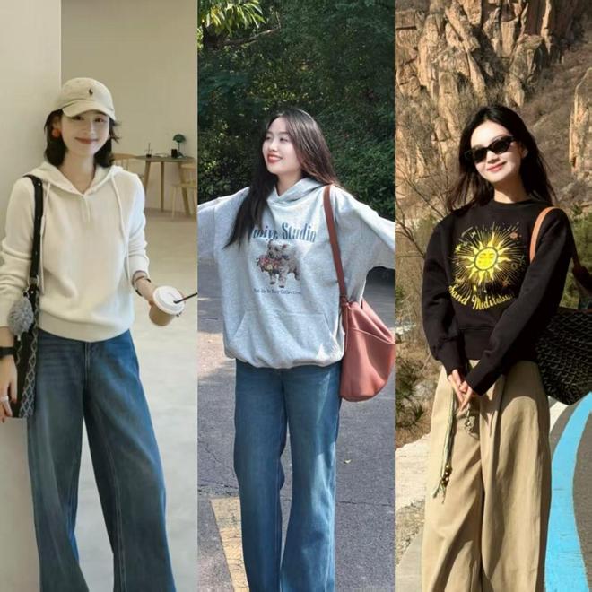秋天衣服也没必要买太多，准备几件卫衣，减龄舒适又显活力(图3)