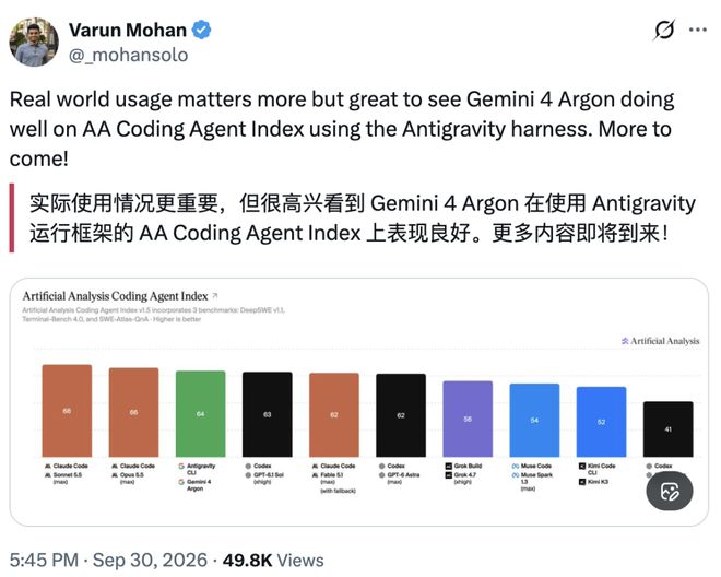 刚刚，谷歌下一代杀器Gemini 4 Carbon曝光！RSI大招逼近Opus 5.5(图8)