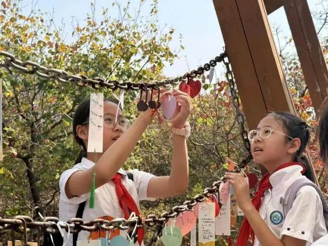 秋色漫峰峦 少年共登攀 | 济南望岳路小学首届“大手拉小手”混龄登山节活动燃爆金秋(图9)