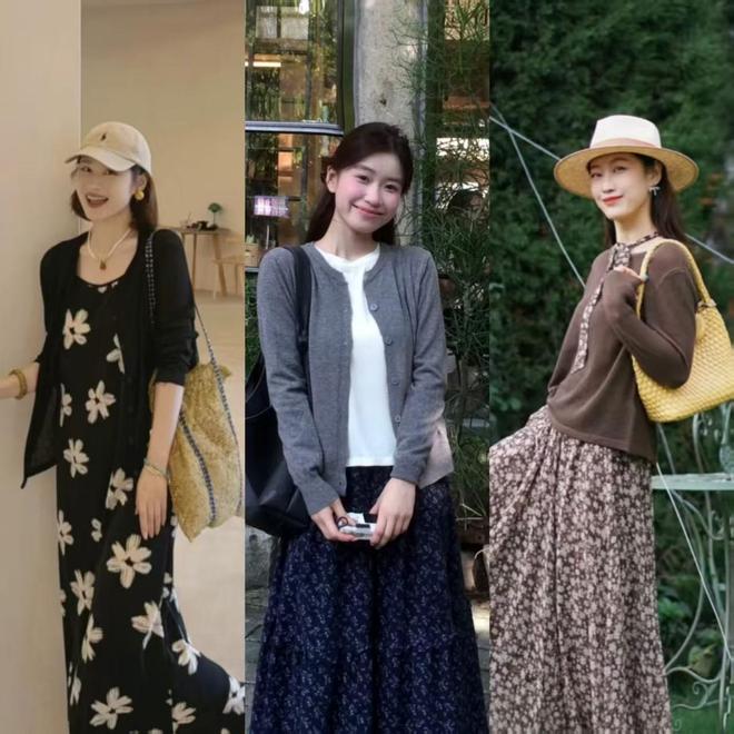 秋天穿印花裙真的很有氛围感！不显胖、不呆板，大方又显气质(图2)